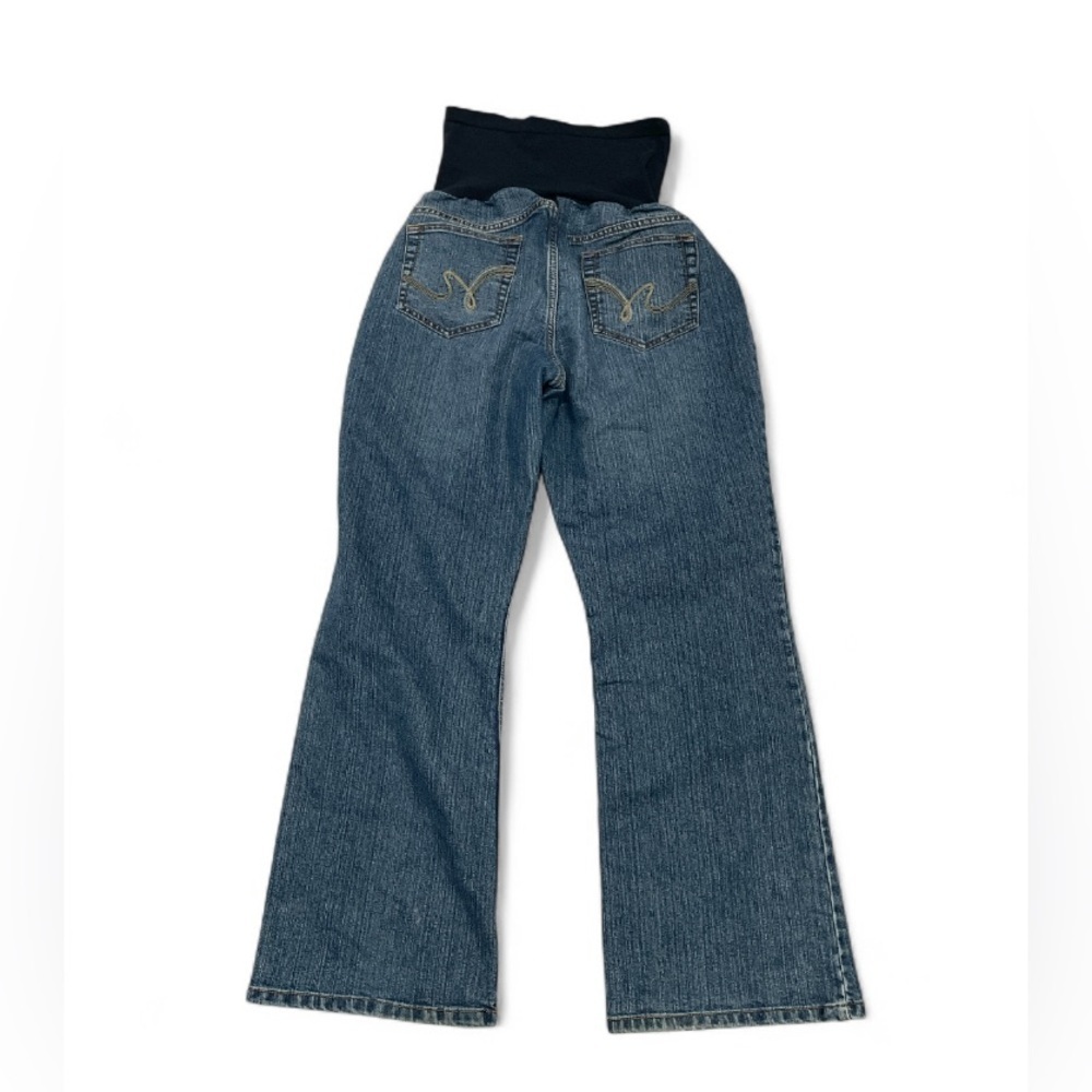 Motherhood Dark Blue Flare Jeans Size PXL - Picture 2 of 3